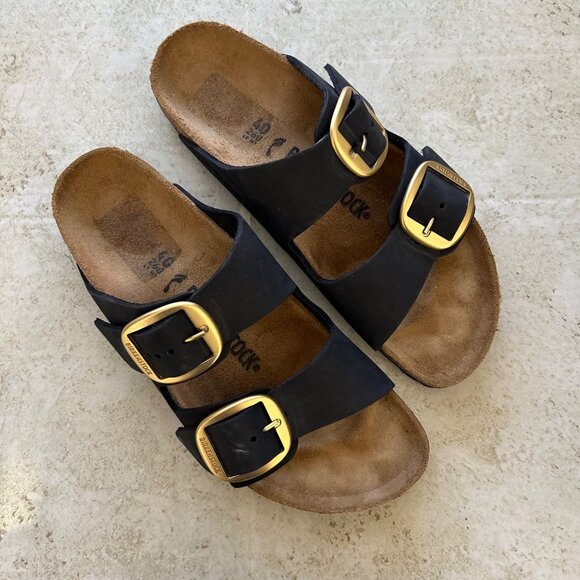 Birkenstock Arizona Womens Sz 40 Big Buckle Sandals - Picture 9 of 9